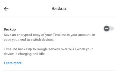 Google timeline backup